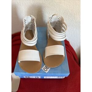 Girls Size 10 M New Hazel White Sandals Natural Steps